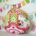 Shabby Chic Bird & Blooms in Green Coin Purse - Made from Dutch design fabric