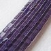 13 inch strand purple glass cube shaped beads 6mm (approx 50 beads)