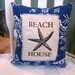 Beach pillow, shabby chic, farmhouse decor, pillow, beach decor, starfish, beach house