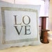Shabby chic pillow, shabby chic, farmhouse decor, pillow, love, linen pillow