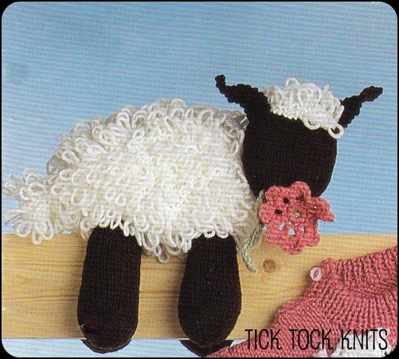 No.72 PDF Vintage Knitting Pattern Toy Sheep To Knit Baby