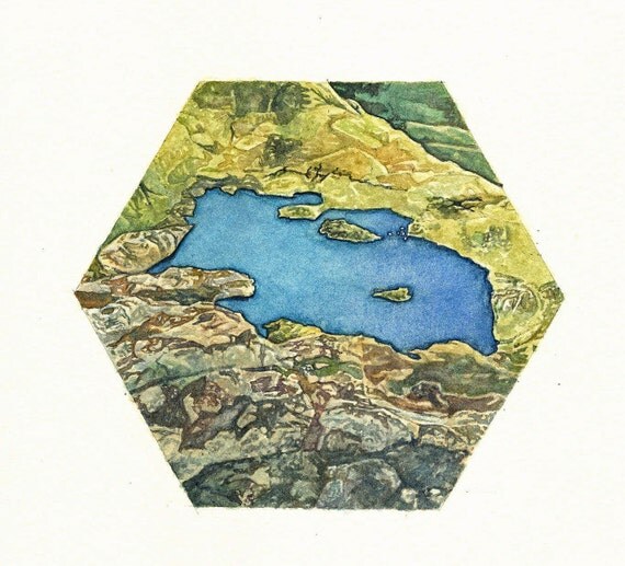 Catan Hex with Lake unpublished artwork