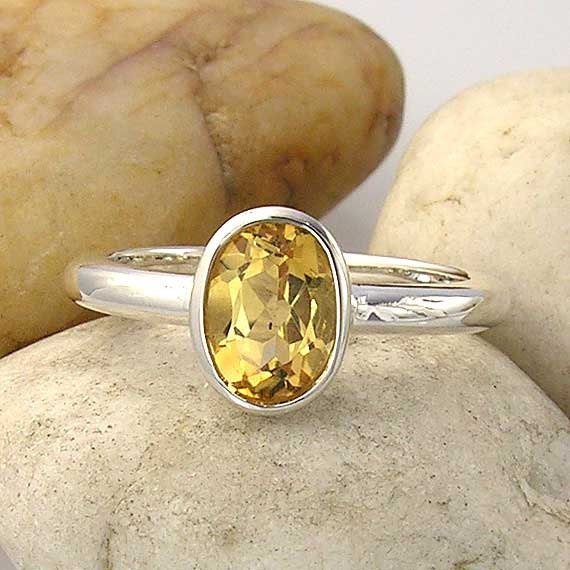 citrine solitaire silver ring oval shape orange by chadasoph citrine solitaire silver ring oval shape orange by chadasoph