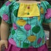 American Girl Doll Clothes - For the 18 Inch Doll - Colorful Peasant Top with Elastic Waist Skirt. Fabric Covered Plastic Headband.
