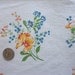 gold and blue floral print vintage full feedsack fabric