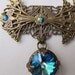 Art Nouveau Necklace Set 1920s Necklace Brass Necklace Filigree Necklace Set Bermuda Blue Necklace- Ocean Dreams