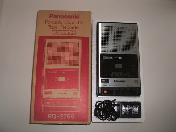 Items Similar To 1970s Panasonic Portable Cassette Tape Recorder Slimeline Ii On Etsy