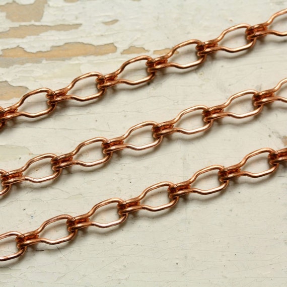 6ft Solid Copper Ladder Chain 5mm x 10mm Ladder Large Cable