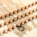 20ft Textured Copper Chain 4mm, Ladder Chain Etched Solid Copper, Medium Patterned Link, Fancy Chain
