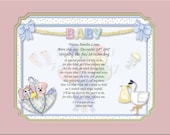 Five Newborn Baby Personalized Gift Card.