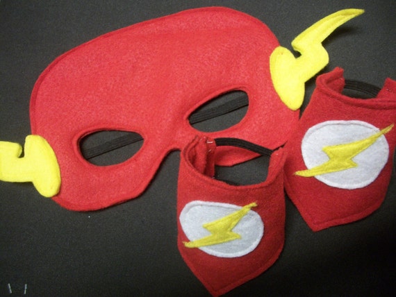 Items similar to Felt Super Hero Mask The Flash on Etsy