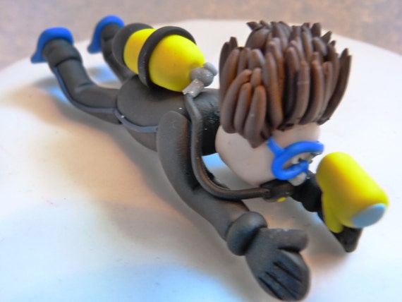 Personalised Scuba Diver Cake Topper