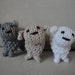 OOAK Hand Knit Mini Sheep Set of 3 Small Lambs Unique Minature Soft Wool Waldorf Toys or Display Sweet Adorable Cute Children
