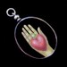 Hand With Heart Miniature In Antique Sterling Silver Locket