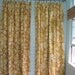 Vintage Yellow Curtains-Pair-White Daisies Pair of Two Panels Fantastic Vintage Great Condition 38x84