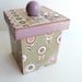 Altered Wood Box, Lavender Trinket Box, Jewelry Box, Stash Box