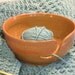 Stoneware Yarn Bowl. Approx. Dim. 3-1/4" high x 7-1/4" in diameter