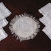 Vintage Linen Coasters Wine Glass Bottle Damask Crochet