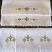 Vintage Linen Tea Towels Three Gold Yellow Black Embroidery