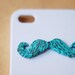 Minty mustache on iPhone4 . Unusual white hard case for iPhone4. Oht. phone cases men