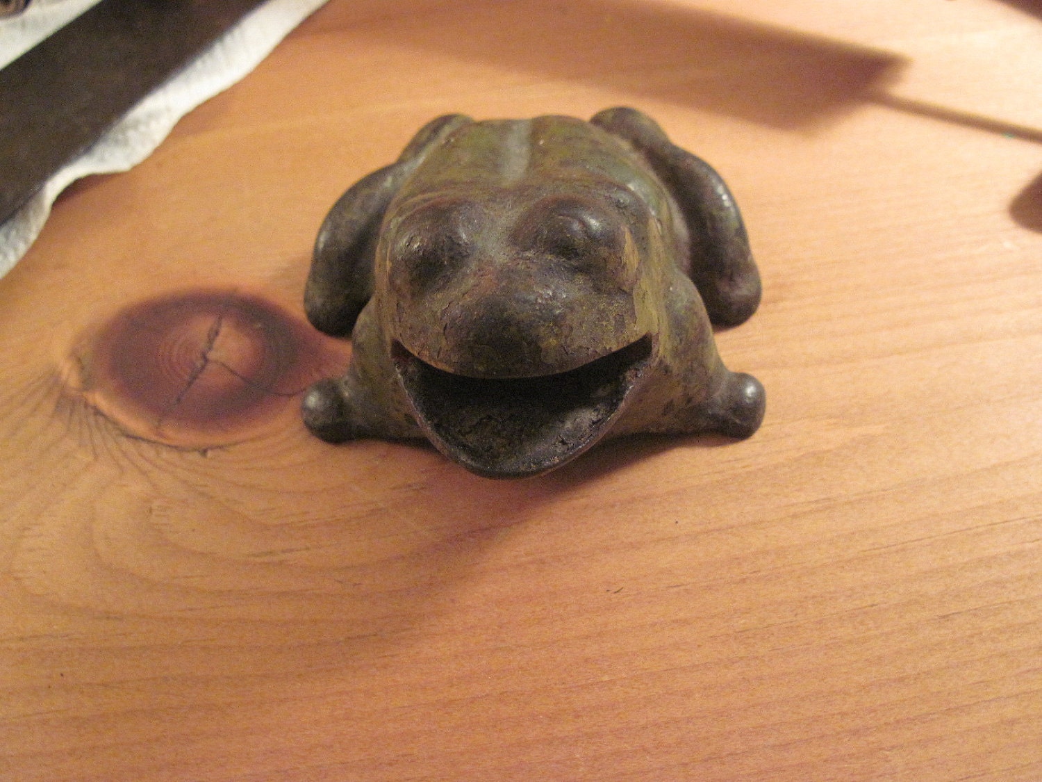 Antique Cast Iron Frog Vintage Door Stop