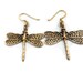 Vintage Bronze Dragonfly Earrings