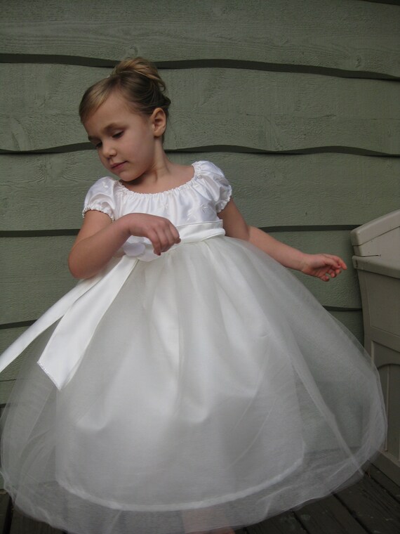 Items similar to Silk Flower Girl Dress - Easter Dress - Princess Dress ...