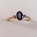 ON HOLD Victorian 14K Gold, Sapphire & Diamond Hand Etched Ring
