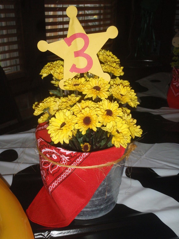  Items  similar to Cowboy Cowgirl Themed Party  Centerpieces 