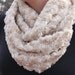 Infinity Scarf - Handmade- Minky- Loop Scarf - Carmel Gold Rosette Minky- Cozy Super Soft Scarf-