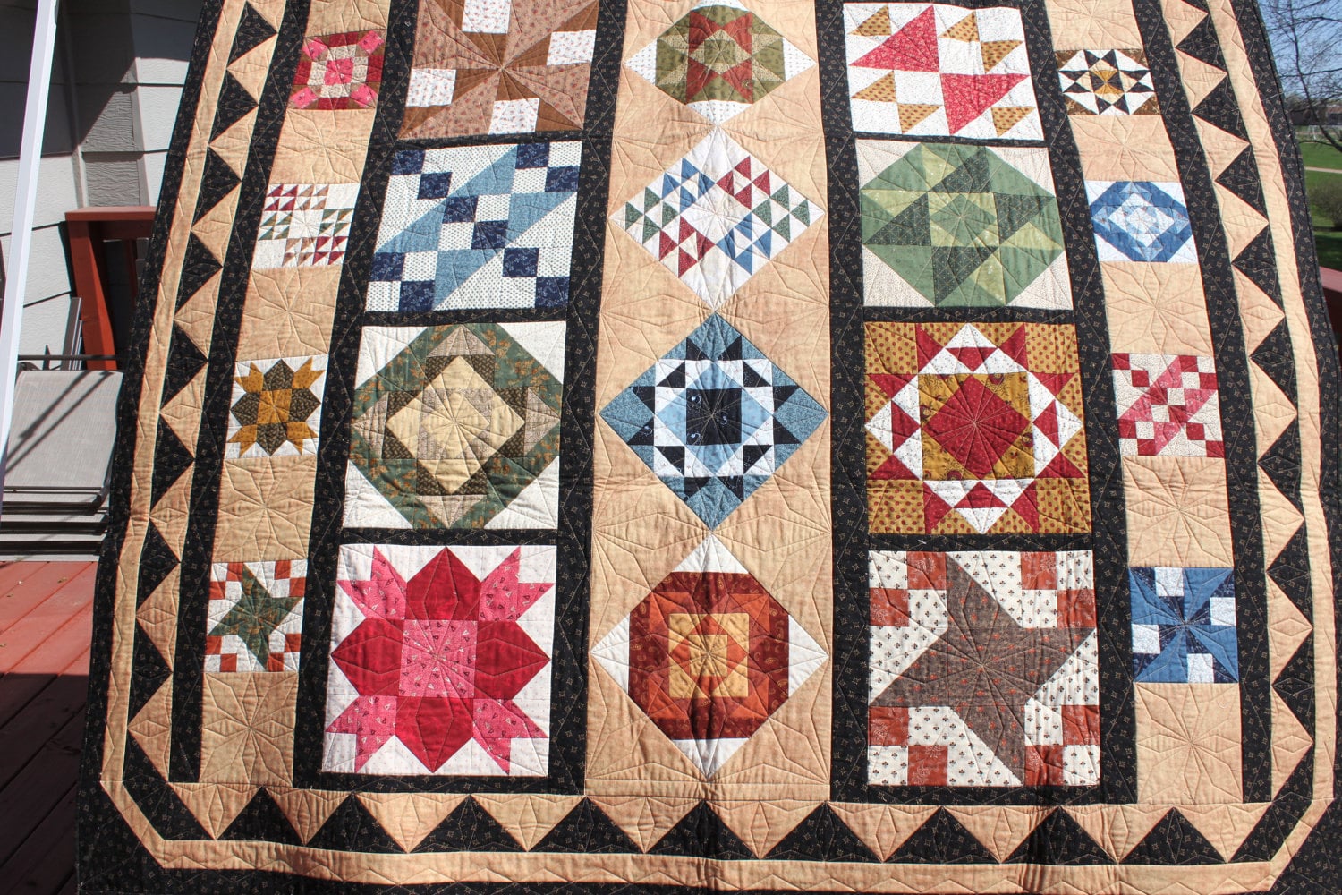 Queen Quilt Triple Play Civil War Reproduction Fabrics