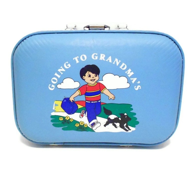 Vintage Childrens Suitcase Kids Childs Boys Luggage by Stirred