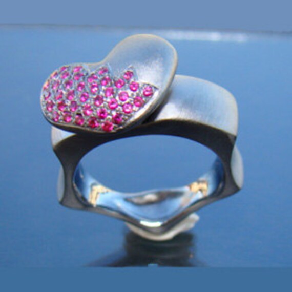 Items similar to valentine heart ring on Etsy