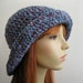 CLEARANCE SALE - 40% OFF - Crocheted Cloche Hat Denim Blue Tweed - Valentine Gift for Her - Ready to Ship