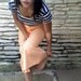 50's Baby Peach / Coral / High Waisted / Button Up / Maxi Skirt