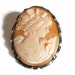 Vintage Cameo Shell Brooch Pin Pendant 800 Silver