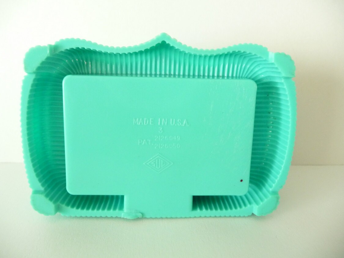 Celluloid Ring Box Mint Green Blue Vintage Ring Box
