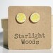 Vintage floral studs earrings yellow floral studs summer jewelry stud earrings fashion wood earrings Minimalist jewelry eco friendly