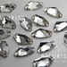 50% SALE - 16 Crystal Clear GALAXY 12mm x 19mm sew on cut crystal stone