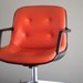Vintage Orange Pollock Style Rolling Office Arm Chair