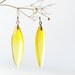 Real Sunflower Petals Earrings - sunny yellow handmade resin jewelry - Helianthus annuus