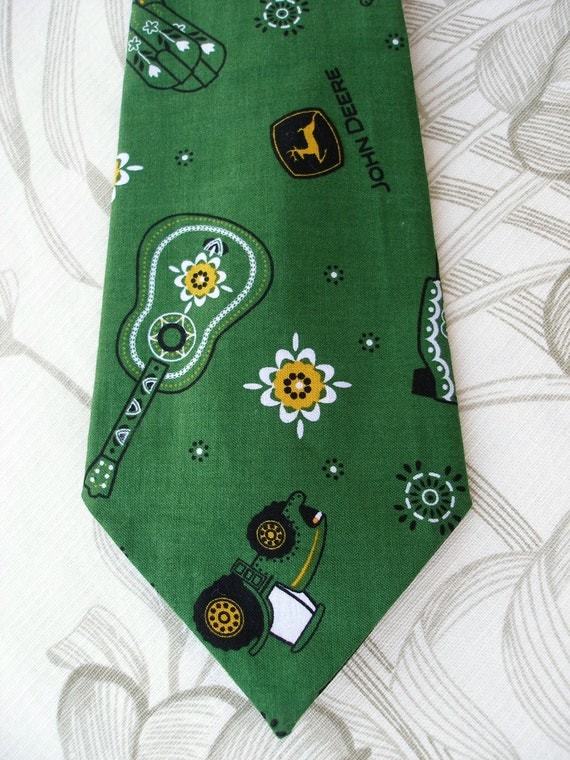 BKool John Deere Western Necktie Handmade Mens Ties Green