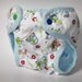 TootToot Knit over Baby Blue PUL Diaper Cover with leg gussets and baby blue FOE (S-M)