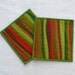 Quilted Pot Holders - Green, Gold, Orange (set of 2)