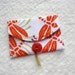 Business Card Case, Dragonfly, Orange Lime Green