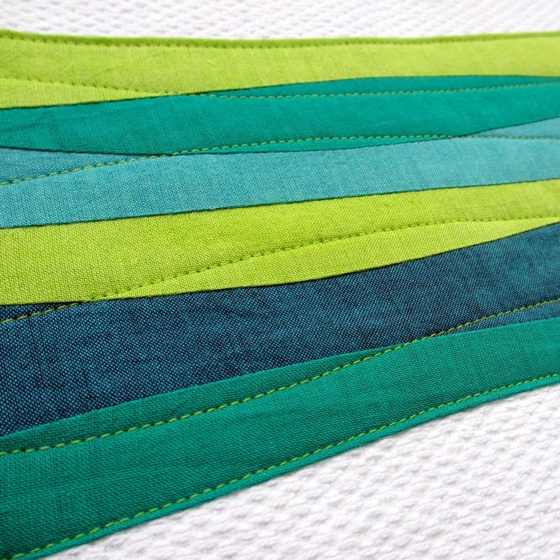 Modern Kitchen Towel Lime Green Teal Blue