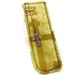 Bookmark - Gold with Brown- Cross Charm