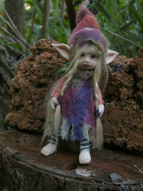 sweet tiny fairie fairy ooak polymer posable