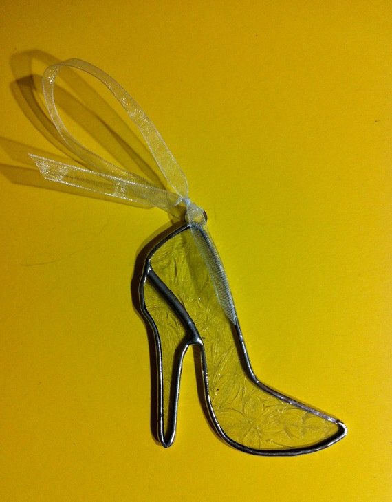 glass heel wedding shoes