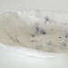 White Purple Bowl Handmade Paper Decorative Bowl white paper papier mache formed bowl with purple seeds original art